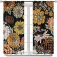 thumbnail image 6 of Boho Flower Curtains for Living Room, Vintage Paisley Floral Window Treament for Bedroom, Retro Bohemian Floral Print Blackout Drapes 2 Panel Sets,52x84 Inch, 6 of 6