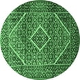 thumbnail image 1 of Ahgly Company Indoor Round Persian Emerald Green Traditional Area Rugs, 5' Round, 1 of 4