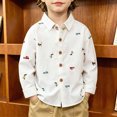 thumbnail image 4 of 7-8T Little Kids Boy's Shirt Long Sleeve Cute Graphic Top Fall Winter Clothes Outfit for 12 Months 2T 3T 4T 5T 6T 7T 8T Kids School Casual Daily, 4 of 7