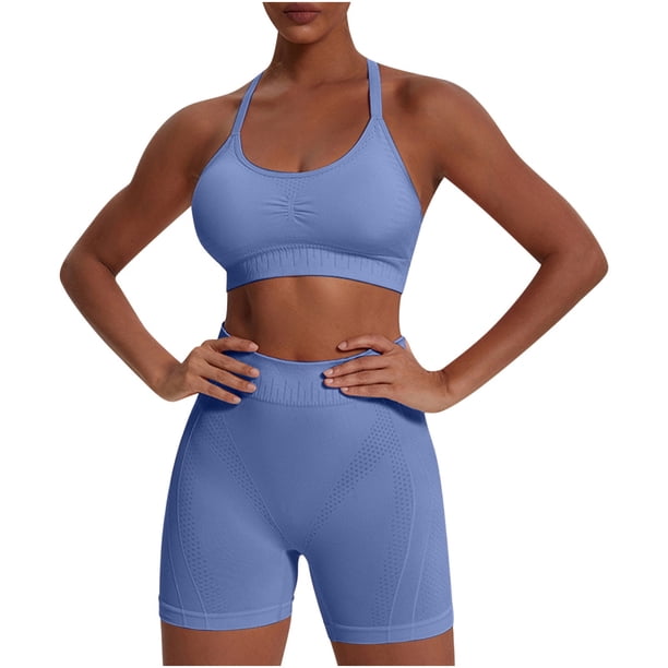 Conjunto de ropa interior deportiva transpirable con tirantes fruncidos y sin costuras para mujer, sin aros de acero, moldeador para hombre