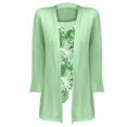 thumbnail image 4 of Women's Long Sleeve T-shirt Women 3/4 Sleeves Open Front Lightweight Cardigan,Green Women's Long sleeve T-shirt XXL, 4 of 4