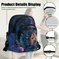 thumbnail image 6 of Xixirimido Sling Bag for Women Crossbody Bags Fanny Pack Chest Bag Travel Shoulder Belt Purse Backpack Gifts, Tiger Galaxy Planets, 6 of 7
