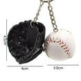 thumbnail image 3 of lionlar 1pc Baseball With Black Glove Pendant Keyring Key Chain Hanging Ornament, 3 of 9