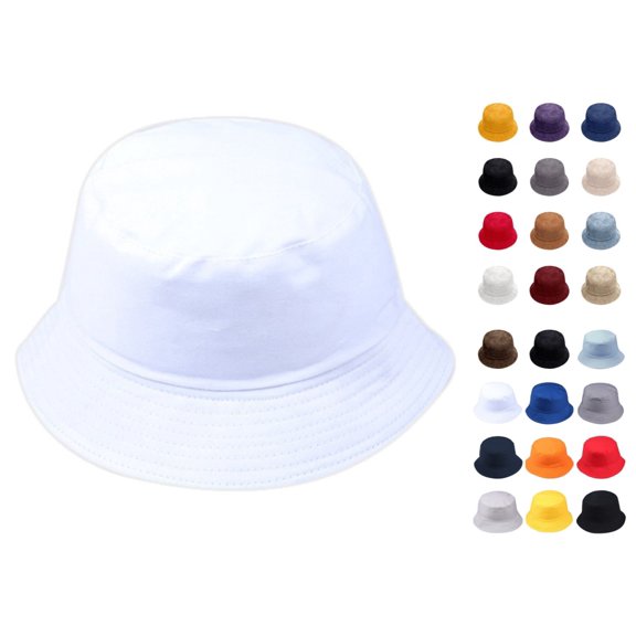 PMVFHDE Bucket Hats for Women Men Solid Color Stylish Sun Shade Hat Daily Casual Versatile Sun Cap