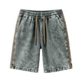 thumbnail image 7 of JTSRKL Vintage Denim Shorts for Men Acid Wash Drawstring Elastic Waist Relaxed Fit Short Pants Stretchy Distressed Summer Casual Bottoms, 7 of 7