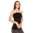 thumbnail image 2 of Kurve by Idea Seamless women's Seamless Stretch Long Bandeau Tube Top, UV Protective Fabric, UPF 50+, Made in USA, 2 of 3