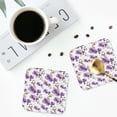 thumbnail image 4 of Kdxio Orchids Flowers Funny Coasters,4 Pcs Leather Coasters,Housewarming Gifts,Protect Furniture from Water Marks Scratch and Damage, 4 of 8