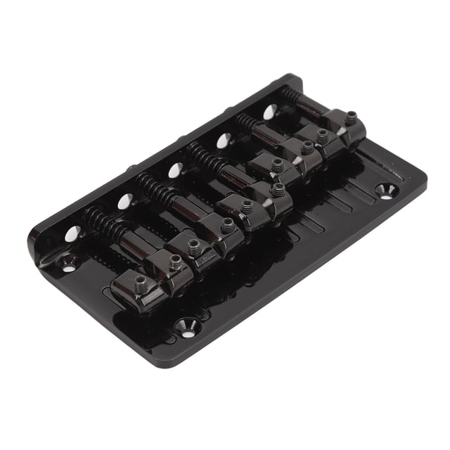 Bass Bridge Adjustable Saddles High Stability Zinc Alloy Material 5 String Electric Bass Replacement Bridge