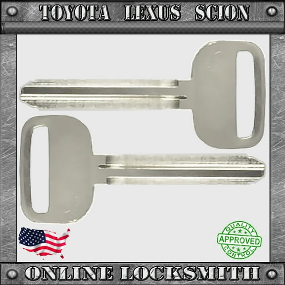 2 New Toyota Scion Keys TR47 X217 Uncut Blank Ignition Replacement Key 1993 Up