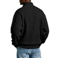 thumbnail image 7 of Eiyaclvo Zip Up Sweatshirt for Men No Hood Waffle Knit Jacket Full Zip Stand Collar Long Sleeve Fall Sweatshirt Jackets L, 7 of 7