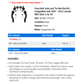 thumbnail image 2 of Front Ball Joint and Tie Rod End Kit - Compatible with 2007 - 2012 Lincoln MKZ Base 3.5L V6 2008 2009 2010 2011, 2 of 2