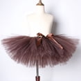 thumbnail image 5 of Falda de tul esponjosa con tutú de oso marrón para niñas pequeñas, disfraz de fiesta de animales de la jungla, ropa para niños, 5 of 5