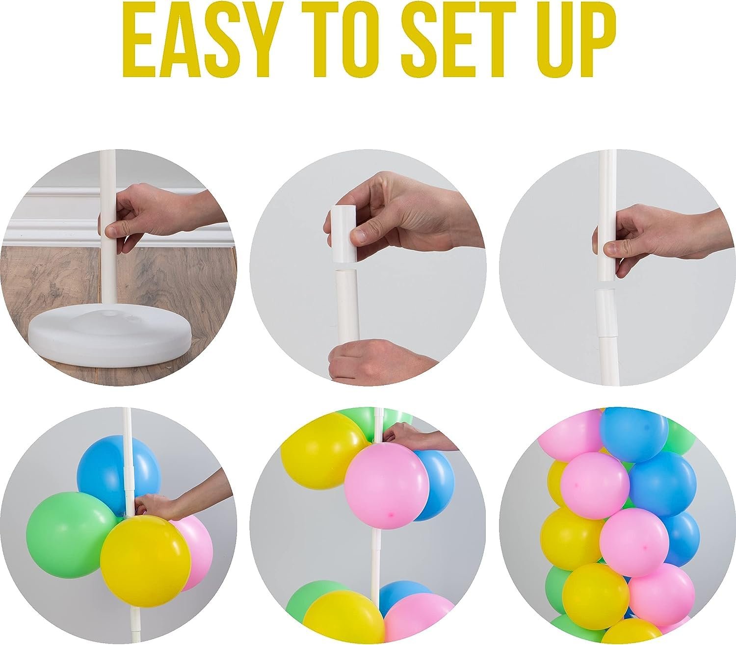 Prextex Balloon Arch Kit Column & Square  Balloon Table Arch Backdrop Stand, Frame, Tower, Holder, Tool Kit  Fall, Halloween, Baby Shower, Birthday Decoration