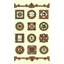 24" X 44" Panel The 12 Days of Christmas Holiday Twelve Days Panel Pearl Cotton Fabric Panel (6955-11)