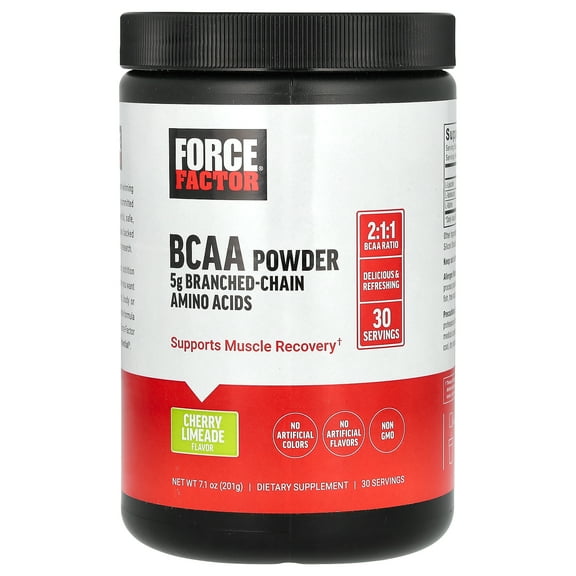 Force Factor BCAA Powder, Cherry Limeade, 7.1 oz (201 g)