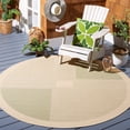 thumbnail image 2 of Safavieh Courtyard Eileen Geometric Indoor/Outdoor Area Rug, Natural/Olive, 6'7" x 6'7" Round, 2 of 10
