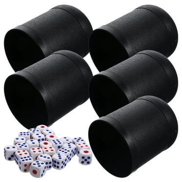 Worgeous Black Plastic Dice Shaker Cup for Party Fun and Portable Guessing Dice Game Tool Small Size