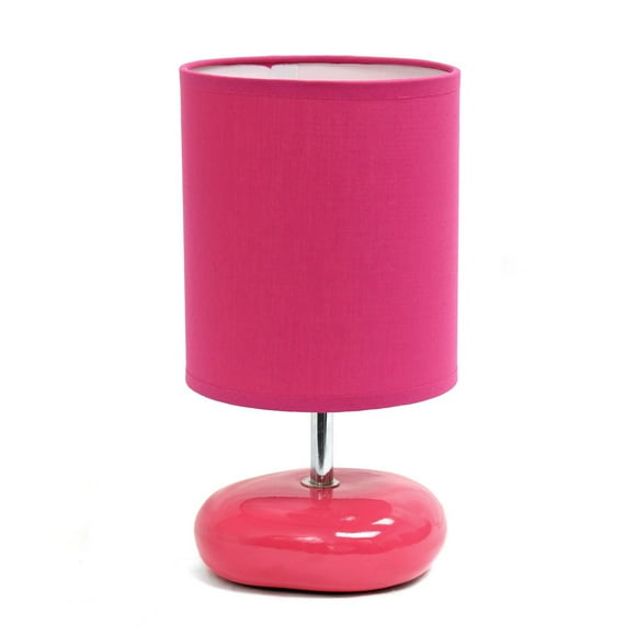 Simple Designs Stonies Small Stone Look Table Bedside Lamp