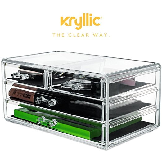 Acrylic Cosmetic jewelry Makeup Organizer - 4 drawers ...