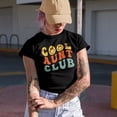 thumbnail image 2 of Cool Aunt Club, Auntie or Aunty Themed, Groovy Retro Wavy Text Merch Gift, Black T-Shirt, Medium, 2 of 5