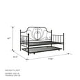 thumbnail image 3 of DHP Ivorie Metal Daybed with Trundle, 3 of 9