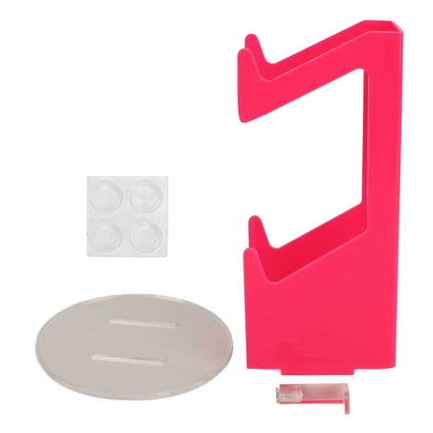 Soporte para controlador de juego Acrílico Estable Ahorro de espacio Soporte para controlador de auriculares para regalo de escritorio Fondo redondeado rosa y transparente