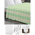thumbnail image 6 of Sage Green Twim Size Flat Sheet, Wrinkleproof & Fadeproof Cooling Flat Bed Sheet Only, Grid Checkered Plaid Gingham Lattice Trellis Breathable Soft Bedding Top Sheets 66 x 96 Inches, 6 of 8