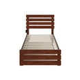 thumbnail image 3 of AFI Oxford Twin Wood Platform Bed with Headboard, Footboard & Twin Trundle, Walnut, 3 of 6