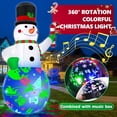 thumbnail image 2 of Muñeco de nieve inflable navideño de 7 pies con música y luces giratorias, 2 of 7