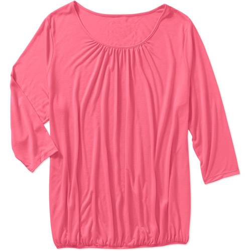 Women's PlusSize 3/4 Sleeve Peasant Knit Top