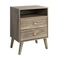 thumbnail image 2 of Home Square 2 Piece Wood Nightstand Set with 2 Drawer in Drifted Gray, 2 of 10