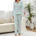 thumbnail image 2 of Top-kevin Womens Pajamas Set Passover Symbols Pattern Soft Long Sleeve Sleepwear Button Down Sets, 2 of 12