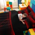 thumbnail image 5 of meiyoeat modern Monogram Design 7 Pieces Full Size Bedding Sets,Gradient Initial S Full Size Bed in a Bag,Black Reversible, 5 of 7