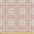thumbnail image 2 of Abstract Sofa Upholstery Fabric by the Yard, Zen Oriental Geometric Circles Intersecting Floral Beauty Pastel Pattern, Decorative Fabric for DIY and Home Accents, Pastel Pink White by Ambesonne, 2 of 5