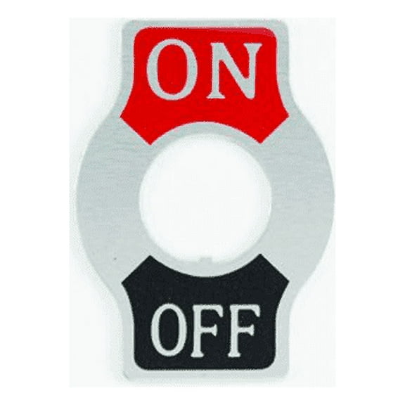 NTE Electronics 54-900 Nickel-Plated Steel ON-OFF Legend Indicator Plate for 15/32" Bushing Diameter Switch