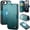 Green, variant on Dteck Magnetic Wallet Case for iPhone 17e, iPhone 16e Shockproof Leather+TPU Card Slots RFID Blocking Case Compatible with Mag Safe Kickstand Flip Cover for iPhone 17e/16e , Green