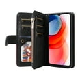 thumbnail image 3 of Multifunctional Case for Moto G Power 2021,[RFID Blocking] 9 Credit Cards Holder Wrist Strap, Premium PU Leather Zipper Wallet Purse Magnetic Flip Phone Cover for Motorola Moto G Power 2021, Black, 3 of 12