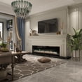 thumbnail image 2 of Mondawe 72" Electric Fireplace Inserts Recessed and Wall Mounted, Fireplace with Remote Control and Adjustable Flame Color, 750/1500W, Black, 2 of 10