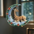 thumbnail image 4 of 2.9 Inch Giraffe Christmas Tree Ornaments 2D Flat Acrylic Xmas Ornaments Anmial Lovers Gift Giraffe Hanging Decor for Car Mirror Decoration Home Decor, 4 of 6
