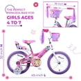 thumbnail image 4 of Bike Titan Flower Princess BMX para niñas de 16 pulgadas para niños de 4 a 9 años, 4 of 7