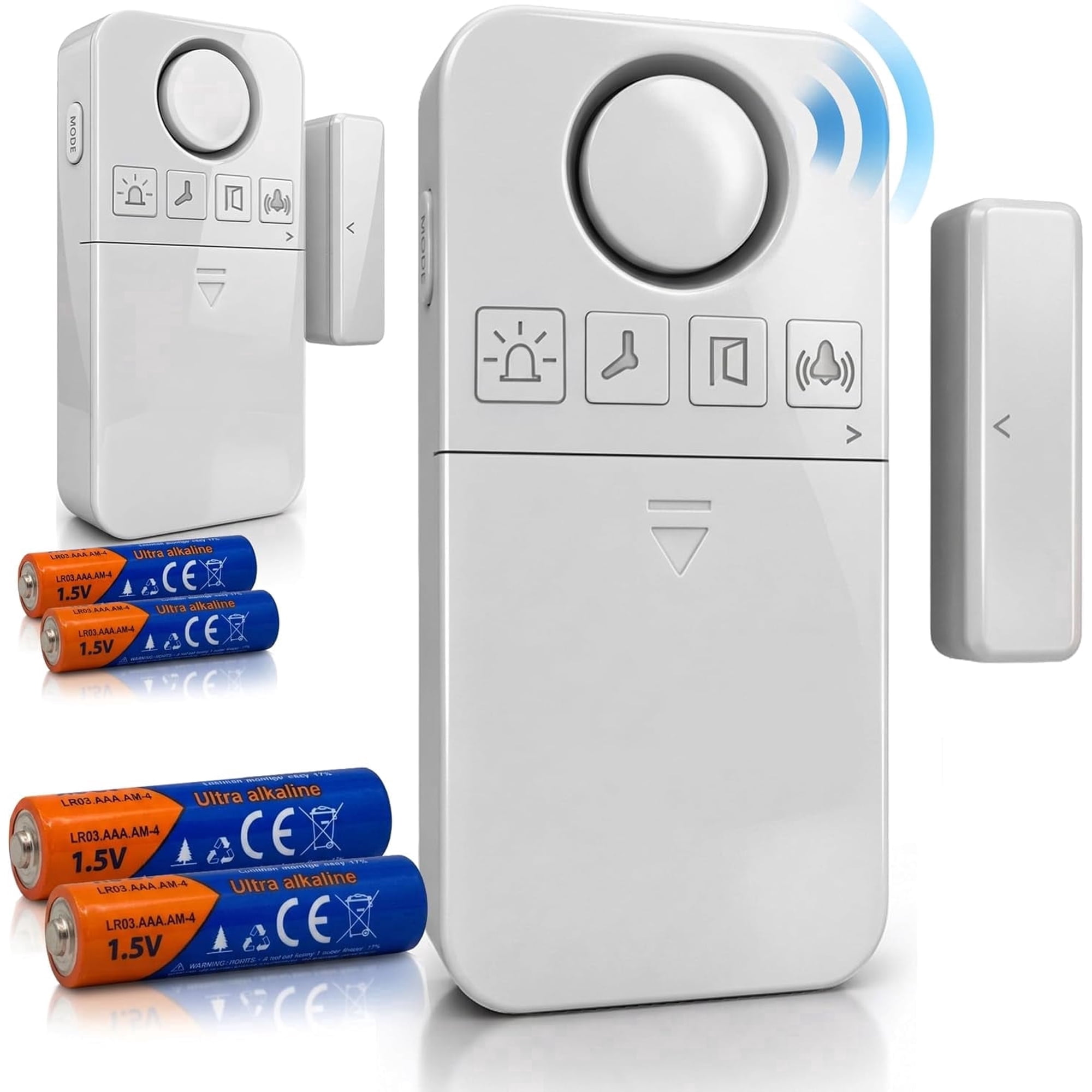 Door Window Alarm, 130dB Wireless Sensor Alarm for Kids & Home Security Door Alarms for Kids Safety, Easy Installation Doorbell Alarms for Office House Window Pool