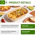thumbnail image 3 of 32 oz Paper Bowls 100 Pack for Sandwich Roll, Burrito, Salads, Pasta, Microwavable Meal Catering Disposable Bowls for Lunch To go, 100 Bowls Only, 3 of 4