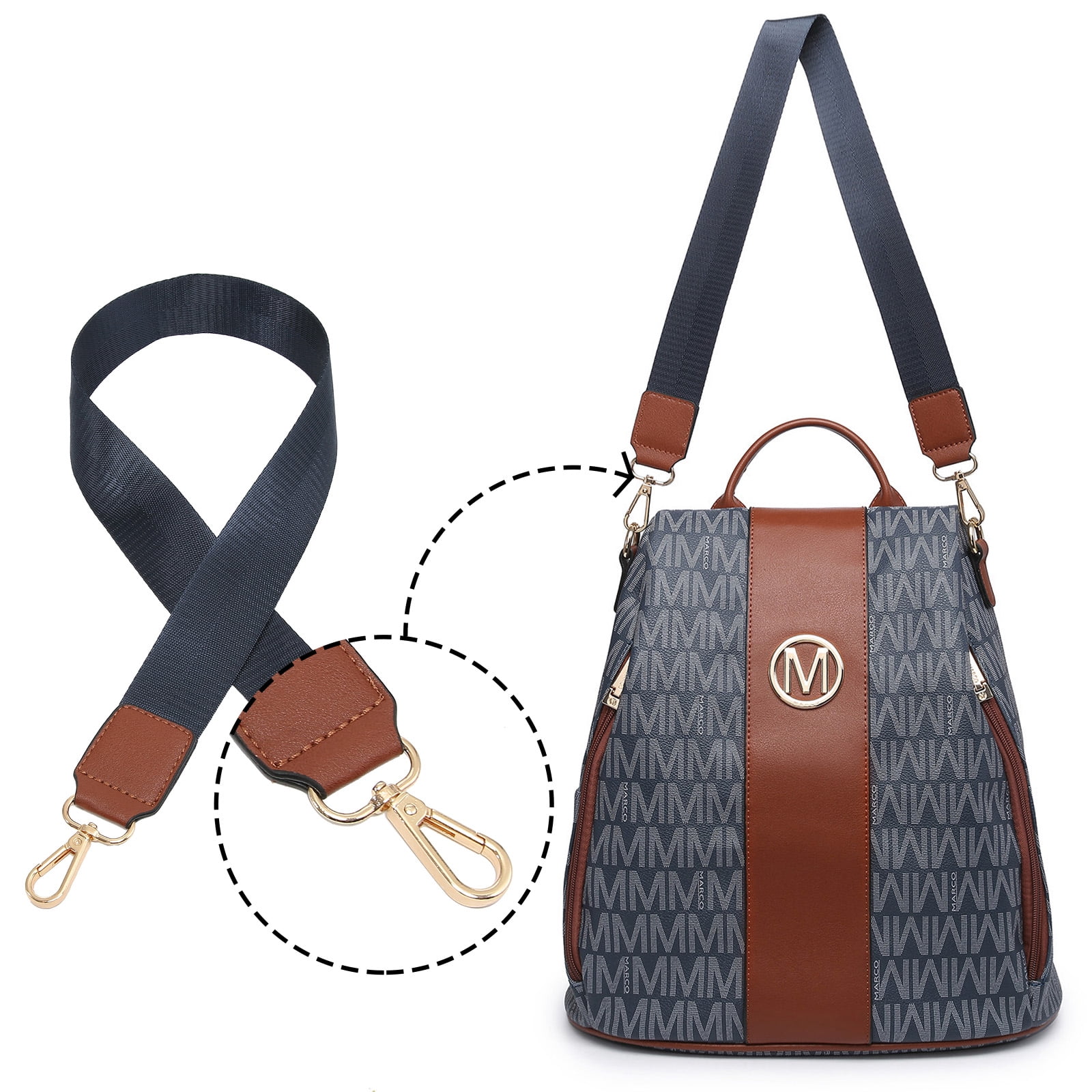MKP Woman Fashion Backpacks Handbags 2pcs Vegan Leather Anti  display picture 1