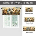 thumbnail image 6 of Cow Sunflower Valance Rod Pocket Window Curtain for Kitchen Retro Farm Animal Rustic Wood Board Privacy Window Valances for Living Room Kitchen 54 by 18 in, 1 Panel, 6 of 6
