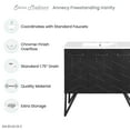 thumbnail image 2 of Annecy 36 in. Phantom Black Bathroom Vanity With White, 3-Hole Ceramic Sink Top, 2 of 12