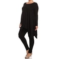 thumbnail image 3 of Women's Trendy Style Plus Size Long Sleeves Solid Tunic Top, 3 of 4