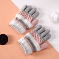 thumbnail image 2 of PEASKJP Toddler Gloves Kids Gloves Knit Gloves for Kids Winter Gloves for Little Boys Girls Stretchy Warm Magic Gloves (Grey,3-6 Years), 2 of 7
