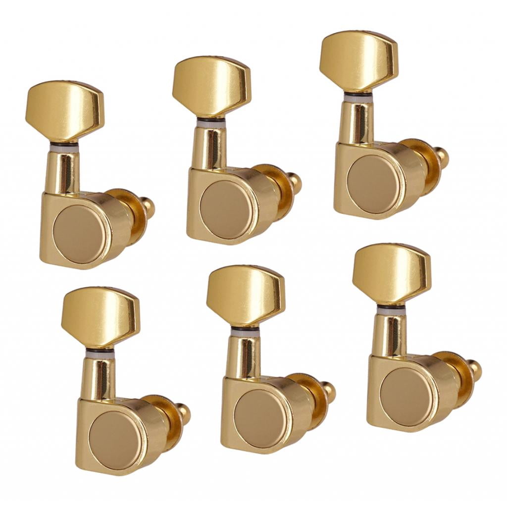 LeeQinersw 6 Pack Guitar 6R Closed String Tuning Keys Tuner Pegs for Acoustic Folk Guitar