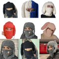 thumbnail image 2 of Womens Winter Beanie Hats OnePieces Knitted Balaclavas Hat Cute Rabbit Hat Skull Neck Circle Scarf Ski Snow Hat Cap white blue, 2 of 4