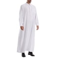 thumbnail image 4 of LOVZFMLL Jackets for Men's Muslim Robe Arab Middle Robe Long Style Long Sleeve Pullover Long Shirt Fashion Casual Robe, 4 of 8